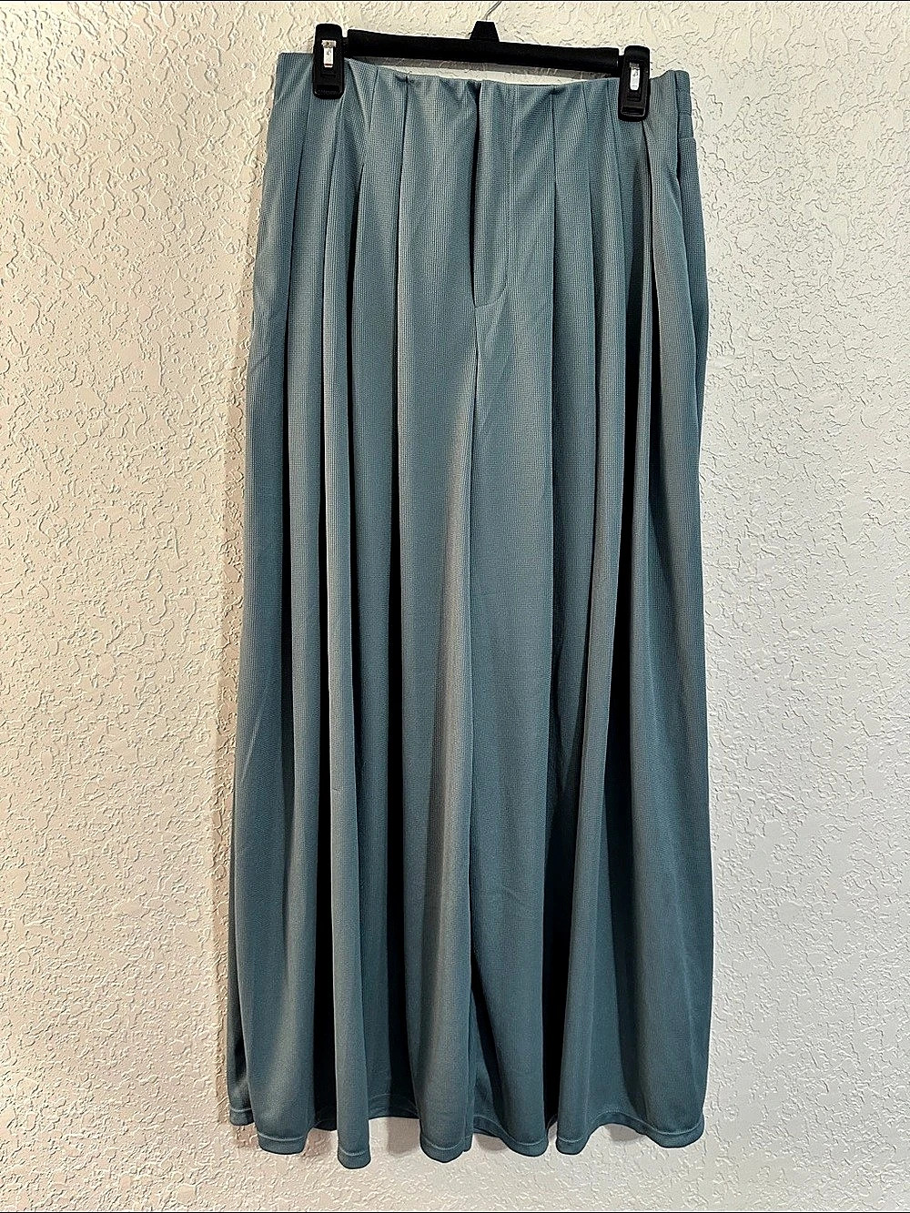 Halara Flex High Waisted Pocket Wide Leg Waffle Work Pants Blue Large